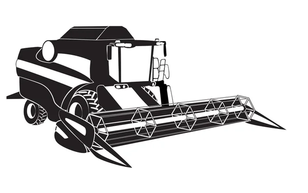 Grain harvester combine — Stock Vector