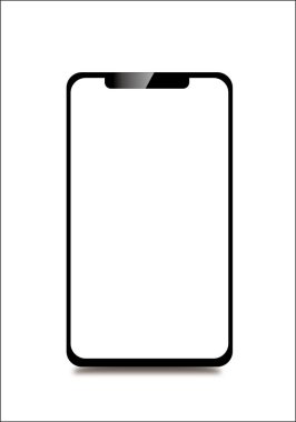 Siyah bir cep telefonu.