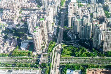 Shenzhen 'in havadan görünüşü, Guangdong Eyaleti, Çin