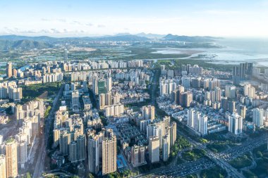 Shenzhen 'in havadan görünüşü, Guangdong Eyaleti, Çin