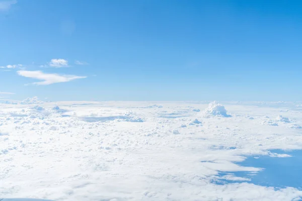 Maak Foto Van Blauwe Lucht Witte Wolken — Stockfoto