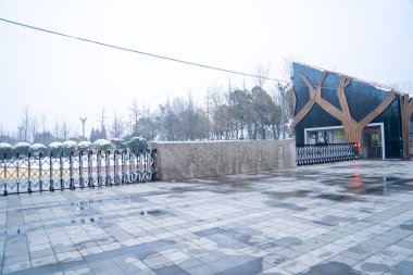 Kışın bir botanik bahçesi, Zhengzhou, Çin