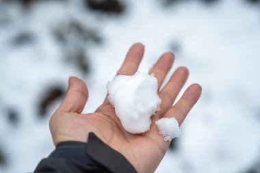Soğuk bir kış günü kar yağar