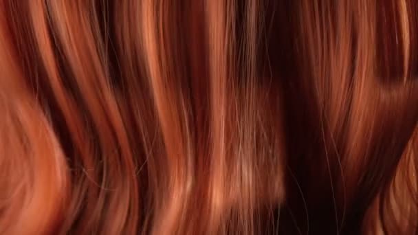 Super Slow Motion Shot Waving Ginger Hair 1000 Fps Англійською — стокове відео