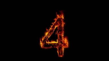 4 Numaralı Yanmanın Süper Yavaş Çekimi 1000 fp 'de Kara Arkaplan' da izole edildi. 4K Çözünürlükte Yüksek Hız Sinema Kamerası ile Çekim.