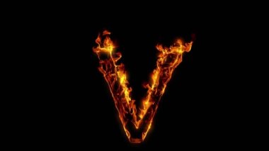 Yakma Mektubu V 'nin Süper Yavaş Çekimi Kara Arka plan' da 1000 fps 'de izole edildi. 4K Çözünürlükte Yüksek Hız Sinema Kamerası ile Çekim.