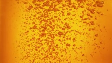 Süper Yavaş Çekim Bira Kabarcıkları Arkaplanı, 1000fps 'de. 4K 'da Yüksek Hız Sinema Kamerası ile çekildi..