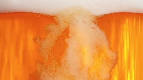 Super Slow Motion Shot Van Het Gieten Van Vers Bier — Stockvideo