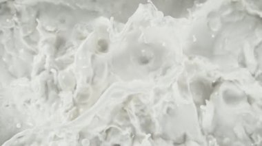 Süper Yavaş Çekim Sulama Taze Sütü 1000 fp 'de. 4K 'da Yüksek Hız Sinema Kamerası ile çekildi..