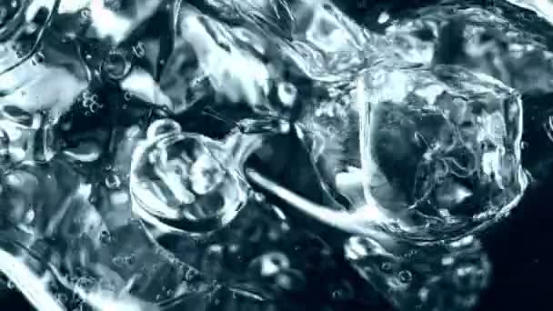 Super Slow Motion Shot Pouring Gel Liquid Black Background 1000Fps — Stock Video