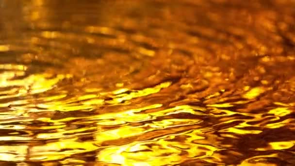 Super Slow Motion Shot Waving Dark Golden Liquid Texture 1000Fps — Vídeos de Stock