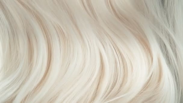 Super Slow Motion Shot Des Waving Light Blonde Hair Bei — Stockvideo
