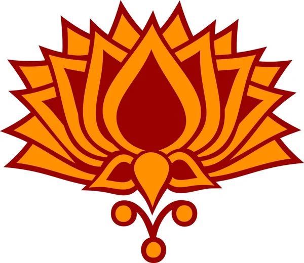 LOTUS FLOWER - símbolo de la iluminación - budismo — Vector de stock