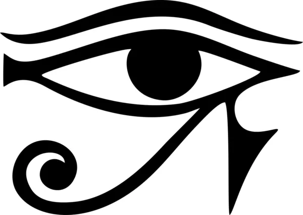 Oog van horus - omgekeerde maan oog van thoth — Stockvector