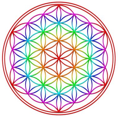 çiçek hayat - kutsal geometri - sembol ahenk ve denge