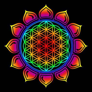 Flower of life - Lotus flower - symbol healing and harmony
