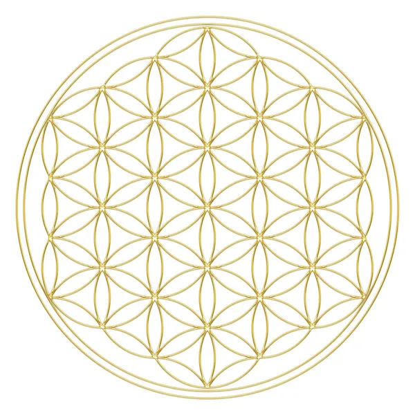 Flower of life - sacred geometry - symbol harmony and balance — Stock Photo, Image