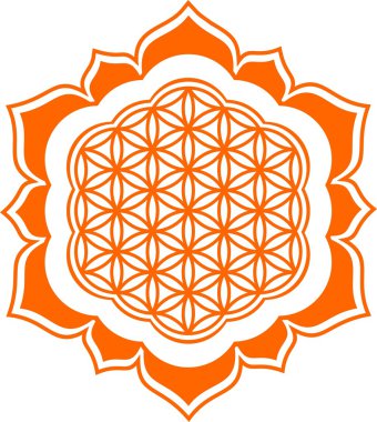 Flower of life - Lotus flower - symbol healing and harmony clipart