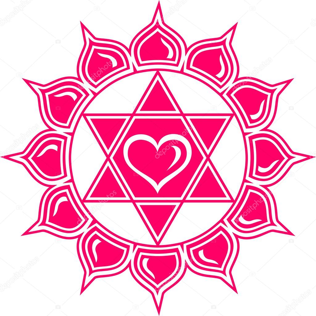 Anahata - heart chakra - lotus flower