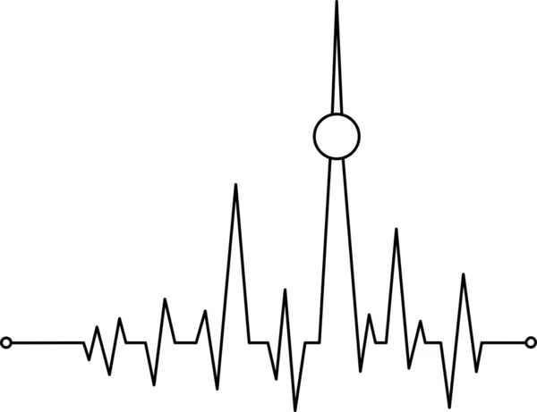 Berlín - music - wave - zvuk - frekvence — Stockový vektor
