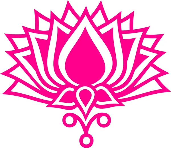 Άνθος λωτού - σύμβολο του Διαφωτισμού - Βουδισμός — Διανυσματικό Αρχείο