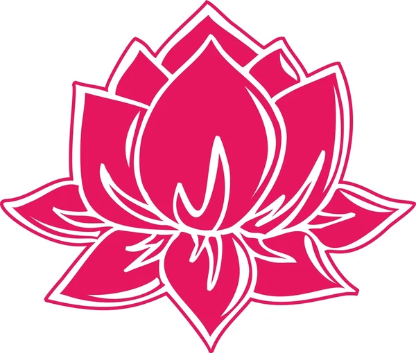 LOTUS FLOWER - símbolo de la iluminación - budismo — Archivo Imágenes Vectoriales