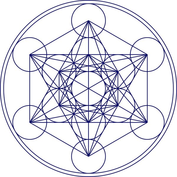 Метатроны куб - сакральная геометрия - цветок жизни
