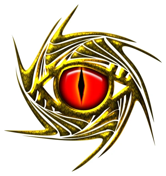 Oko smoka, dragoneye - złoty — Zdjęcie stockowe