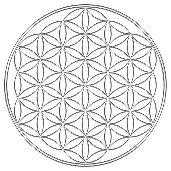 Flower of life - sacred geometry - symbol harmony and balance — Stock Photo, Image