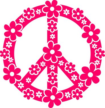 Bu barış işareti çiçekli