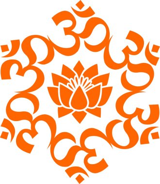 OM mandala - lotus çiçeği