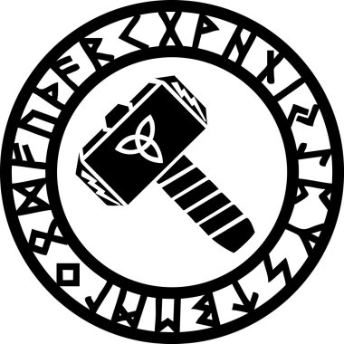 Thors Hammer - Runes - Triquetra - Flash clipart