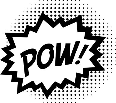 pow! -komik konuşma balonu