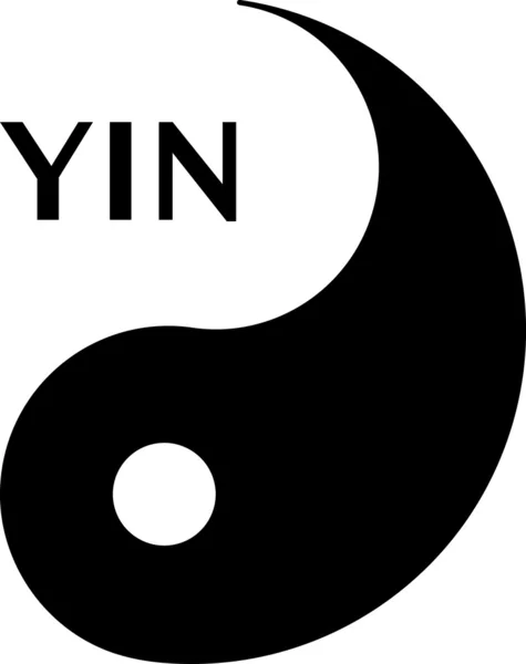 Yin yang, parçaları — Stok Vektör