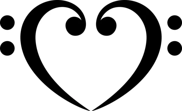 Basklav hjärta — Stock vektor