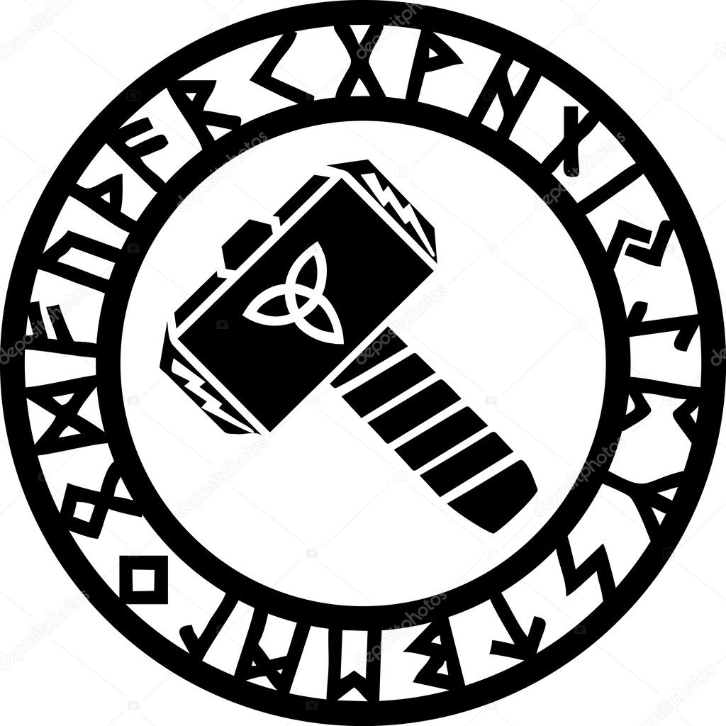 Thors Hammer - Runes - Triquetra - Flash