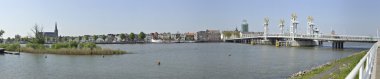 panoramik şehir kampen, Hollanda