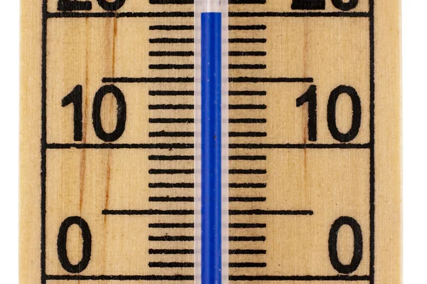 Rechte close-up kwik kamerthermometer in celsius — Stockfoto