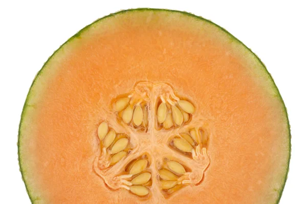 Half a honeydew melon isolated — Stock Photo, Image