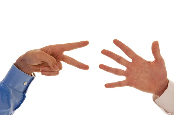 Two hands figuring number seven — Stock Photo, Image