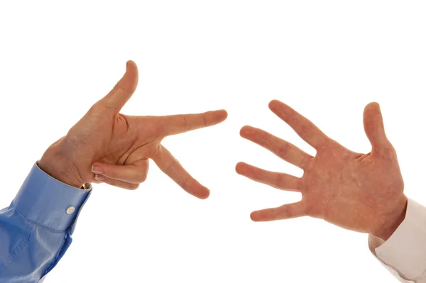 Two hands figuring number eight — Stock Photo, Image