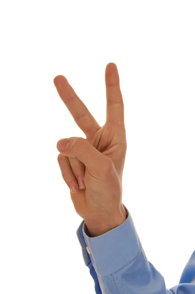 Male hand figuring peace sign — Stock Photo, Image