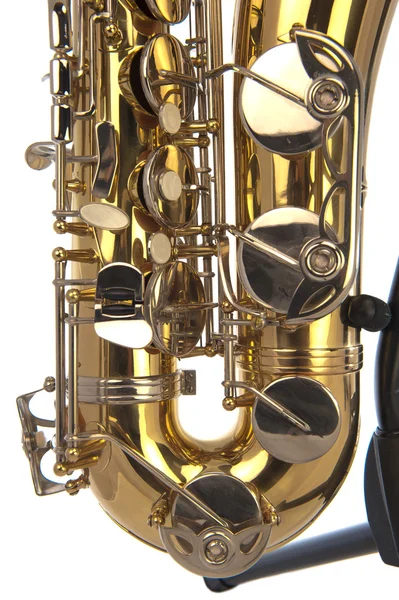 Vientre del saxo tenor en primer plano —  Fotos de Stock