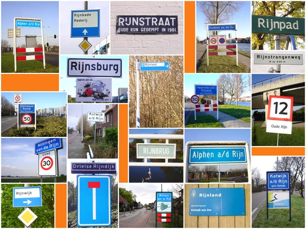 Orte nach dem Rhein benannt — Stockfoto