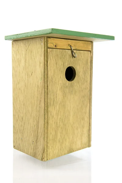 Wooden bird house side front view — Stock Photo, Image