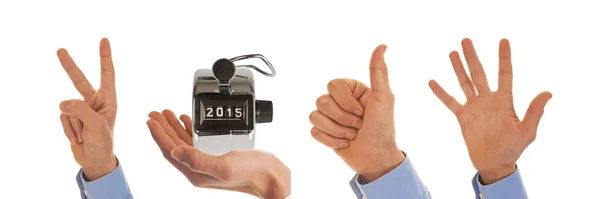 Hands figuring the year 2015 — Stock Photo, Image