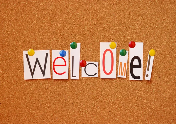 Welcome message — Stock Photo, Image