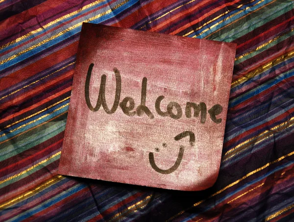 Welcome message — Stock Photo, Image