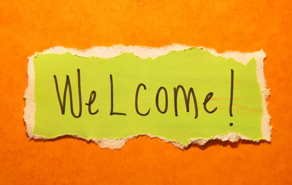 Welcome message — Stock Photo, Image