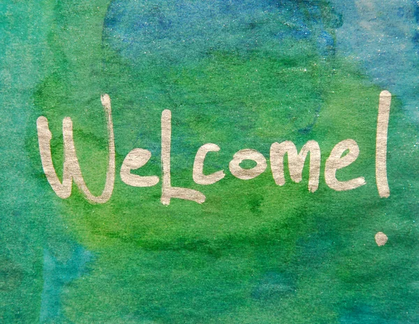 Welcome message — Stock Photo, Image